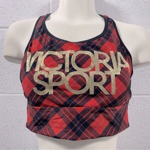 Victoria sport plaid padded sports bra​​​​​​​​​​